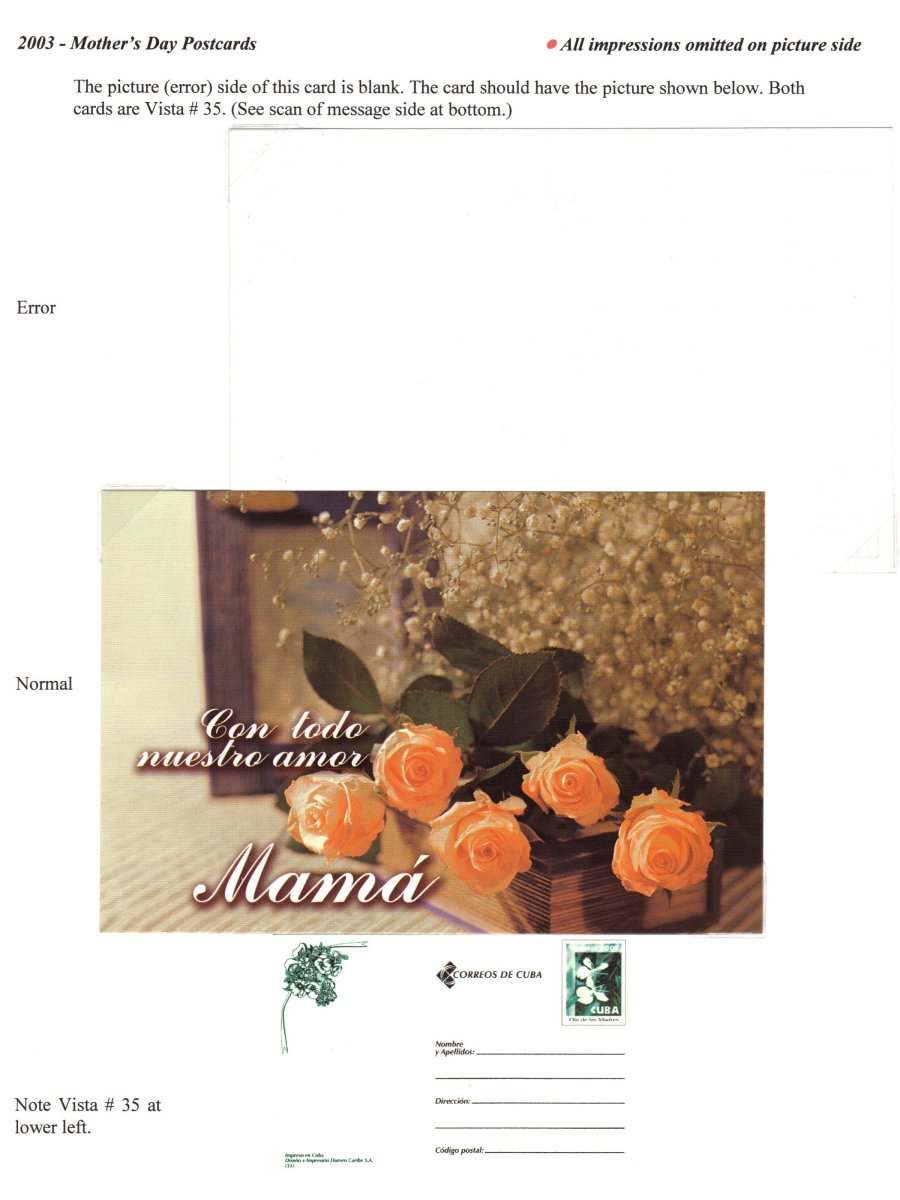 Cabrera Aerogram Error Exhibit
