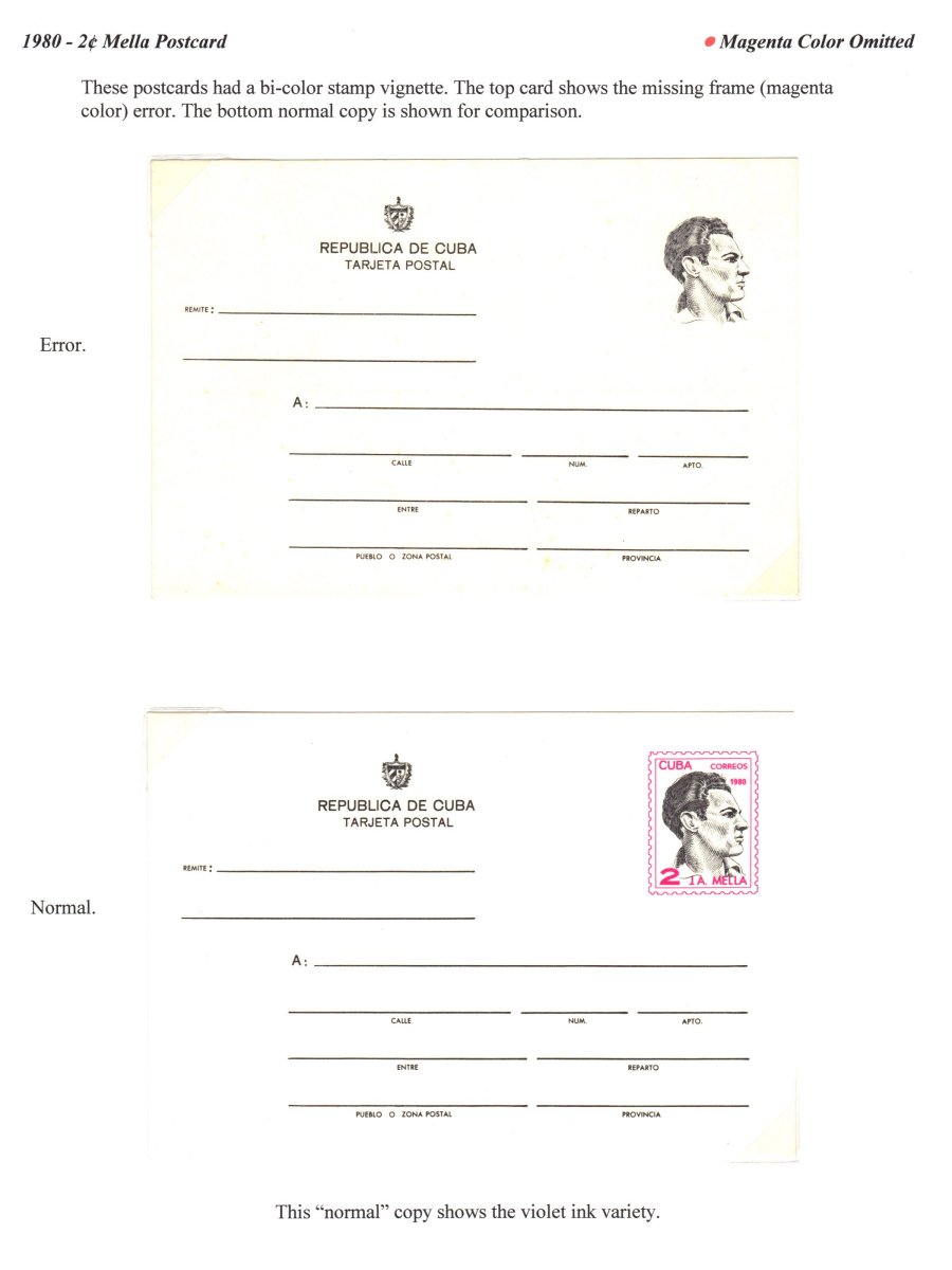 Cabrera Aerogram Error Exhibit