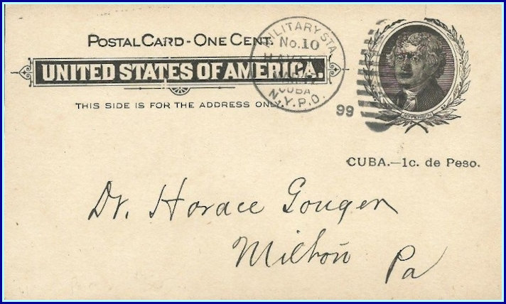1c postal card