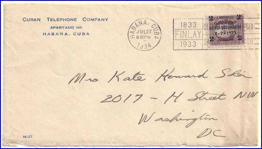 1934 CTC Perfin Cover