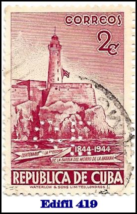 GE Edifil 419 perfin stamp