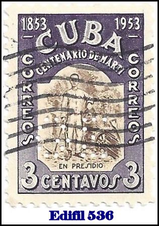 GE Edifil 536 perfin stamp