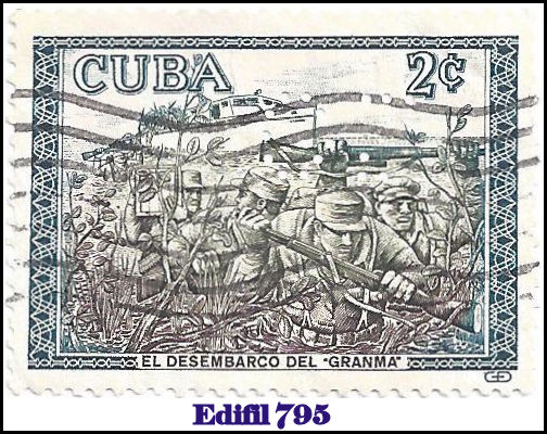 GE Edifil 795 perfin stamp