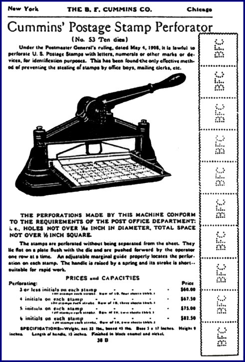 Perforating Machine, 1908