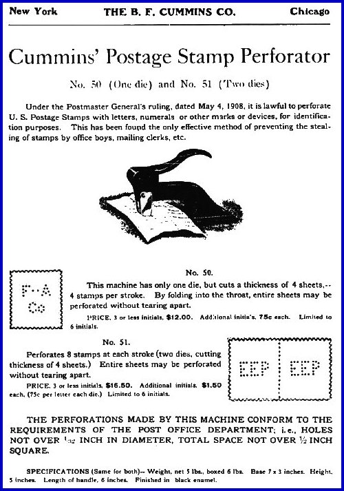 Perforating Machine, 1908