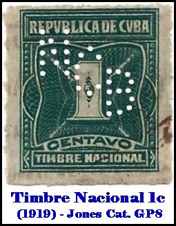 Timbre Nacional 1 centavo