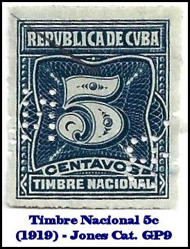 Timbre Nacional 5 centavos