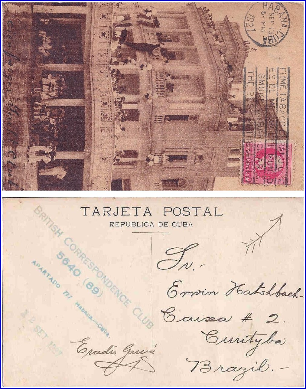 To Brazil - September 1927