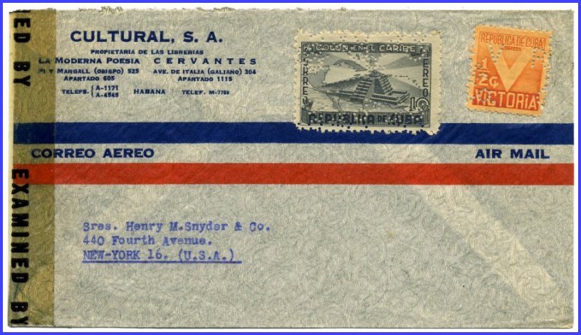 1944 RVCo Perfin Cover