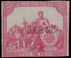 J.F. Berndes and Co. perfin on revenue stamp