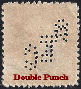 SEC double punch perfin reverse