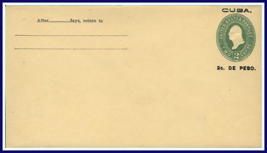 1899 — 2¢ double surcharged envelope