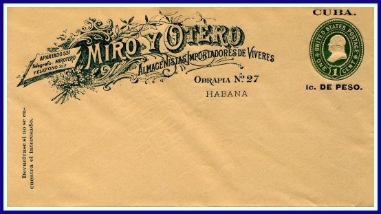 1899 - 1 centavo Franklin, Type II Miro y Otero cc