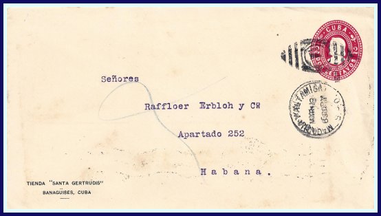 1902 - 2 centavos Columbus - Used to Havana