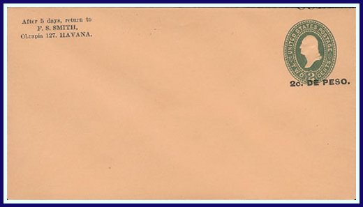 1899 — 2¢ displaced surcharged envelope