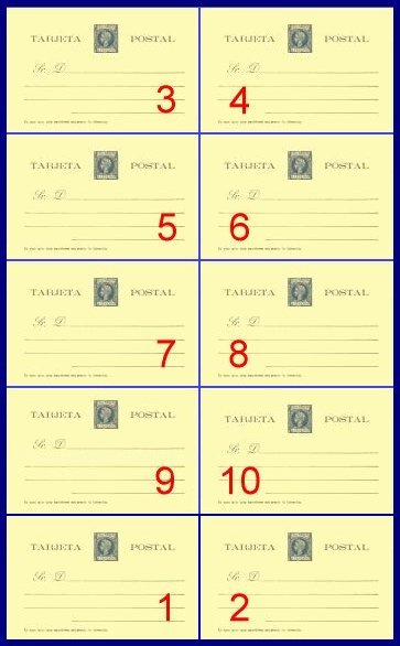 Position Chart for Single Cards