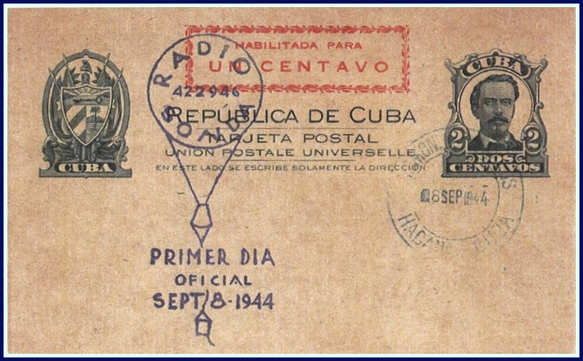 1944 Overprint First Day of Issue